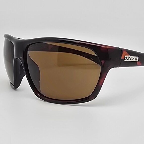 Suncloud Boone Gloss Tortoise Frame Polarized Brown Lens Sunglasses 64-17-127 - Picture 1 of 14